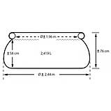 Сімейний надувний басейн intex 28110, круглий, дитячий, наливний сімейний (244*76 см), фото 6