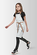 Фартух дитячий Latte Junior 7-12 років Білий з бежевим, фото 3