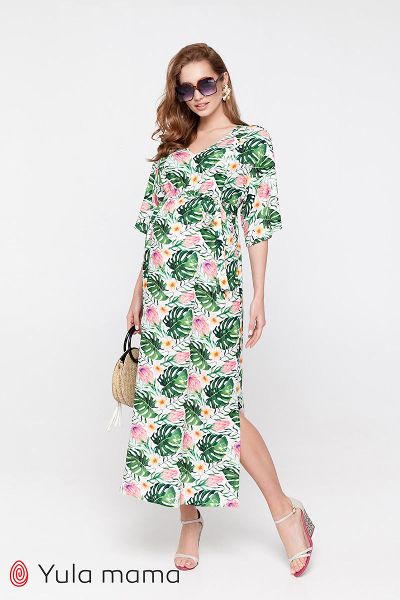 Довга літня сукня зі штапелю для вагітних і годування FEY DR-21.062, фото 1