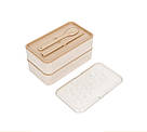 Ланч-бокс з пшеничного волокна Lunch Box 1000 ml, бежевий, фото 3