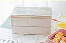 Ланч-бокс з пшеничного волокна Lunch Box 1000 ml, бежевий, фото 4
