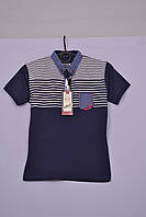 Лп-184 Теніска - поло, футболка для хлопчика синій,  146