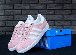 Жіночі кросівки адідас газель, Adidas Gazelle, рожеві, фото 2