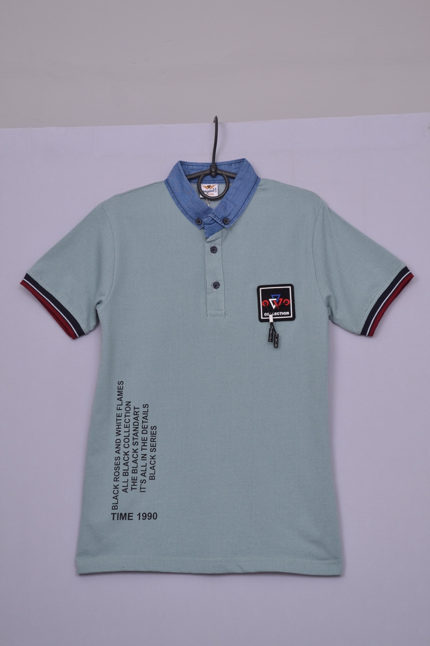 Лп-237 Теніска - поло, футболка для хлопчика зелений, розмір  146 152