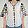 Стильна жіноча етнічна біла батистова вишита блуза №854, фото 3