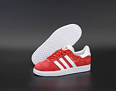 Чоловічі кросівки адідас газель, Adidas Gazelle, червоні, фото 2