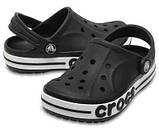 Крокси дитячі сабо Боябенд оригінал/Crocs Kids Bayaband Clog (205100), Чорні 28, фото 3