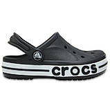 Крокси дитячі сабо Боябенд оригінал/Crocs Kids Bayaband Clog (205100), Чорні 28, фото 4