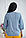 Стильна сіра жіноча штапельна блуза розшита різнокольоровим бузком №852, фото 4