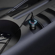 Автомобільний зарядний пристрій в прикурювач Borofone BZ9 2xUSB Швидка зарядка 3.1 А Чорний, фото 5