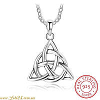 Срібний кулон Трикветр оберіг із серіалу Всі жінки відьми кулон зі стерлінгового срібла ланцюжок