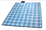 Килимок для пікніка та пляжу TE-201 200х200 см блакитний (покривало, килимок-сумка, плед), фото 3