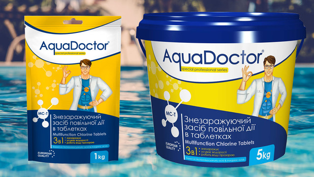 Дезінфектант 3 в 1 на основі хлору AquaDoctor MC-T 
