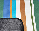 Килимок для пікніка та пляжу TE-201 200х200 см смугастий (покривало, килимок-сумка, плед), фото 4