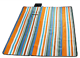 Килимок для пікніка та пляжу TE-201 200х200 см смугастий (покривало, килимок-сумка, плед), фото 3