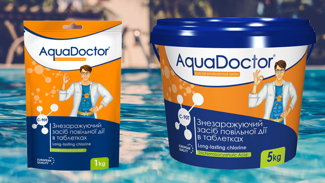 Препарат тривалої дії на основі хлору AquaDoctor C–90T у таблетках