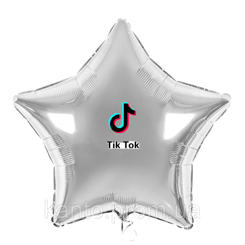 Наклейка на фольговану кулю 18" TikTok 9*7,5 см