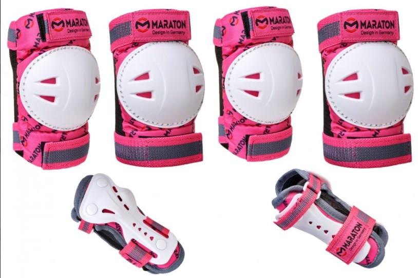 Дитячий, підлітковий набір захисту для роликів Maraton Fire Fox (рожевий)