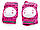 Дитячий, підлітковий набір захисту для роликів Maraton Fire Fox (рожевий), фото 4