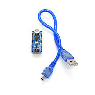 Arduino Nano V3.0 + usb кабель розпаяна (Мікроконтролер нано CH340), фото 3