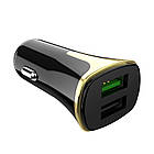 Автомобільний зарядний пристрій Hoco Z31 QC3.0 2 USB, фото 3