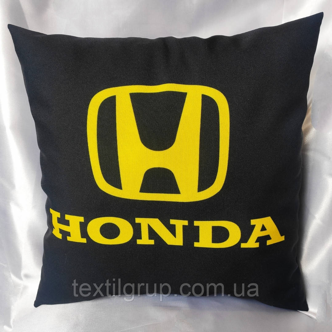 Подушка подарунок автомобільна в машину з логотипом Honda