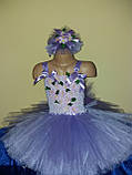 Карнавальний костюм фіалки для дівчинки (бузковий), фото 2