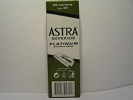 Двосторонні леза Astra super platinum 100 шт. (Астра суперплатина Оригінал)