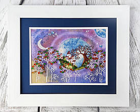 Картина вишита хрестом "Цікава планета"