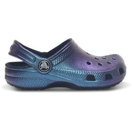crocs iridescent clog black