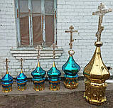 Малі купола по спецзамовленню (бірюзовий булат), фото 3