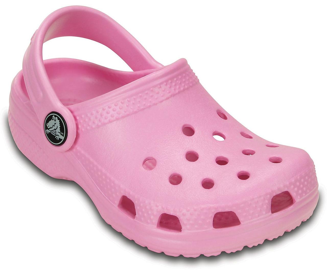 Крокси для дівчинки сабо Класик оригінал/Crocs Kids Classic Clog (10006), Рожеві 33