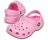 Крокси для дівчинки сабо Класік оригінал / Crocs Kids' Classic Clog (10006), Рожеві 33, фото 3