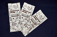 2000 шт. Пакет бумажный для французского хот-дога с печатью 170х72х35 (белый крафт)