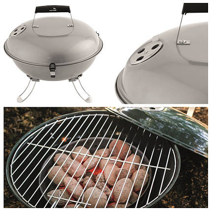 Гриль вугільний портативний Easy Camp Adventure Grill Silver (680193), фото 1