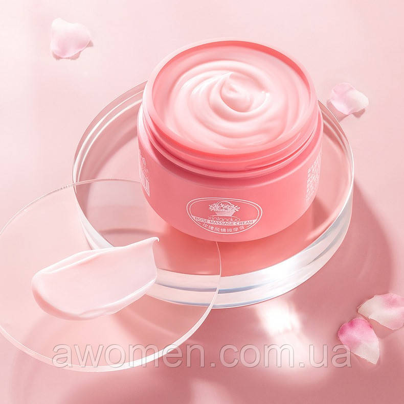 Уценка! Крем масажний для обличчя Xin Lan Duo Rose Massage з екстрактом троянди 70 g (прим'ятий тюбик небагато)