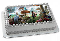 Вафельні картинки на торт і кекси День народження в стилі "Аліса в країні чудес"
