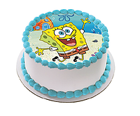 Вафельні картинки на торт і кекси День Народження в стилі "Губка Боб"
