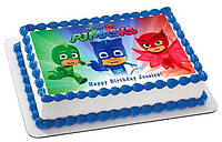 Вафельні картинки на торт і кекси День Народження в стилі "Герої в масках"
