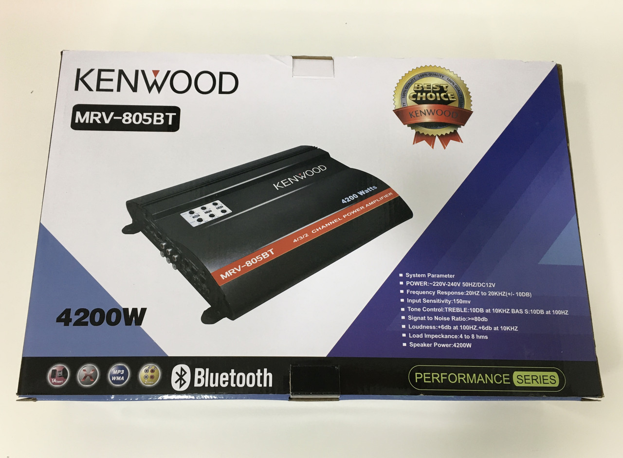 Автомобильный 4-канальный усилитель звука Kenwood MRV805BT, 4200W - фото 2 - id-p1373220506