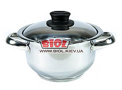 Каструля 1,6 л (Ø16 см, h-10 см) з неіржавкої сталі з кришкою з неіржавкої сталі (індукція) Arian (Туреччина)