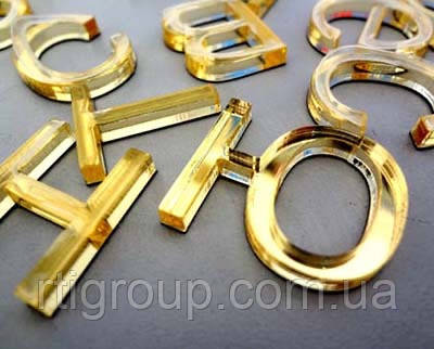 Дзеркальний ЗОЛОТИЙ акрил 3мм з порізкою в розмір, фото 1