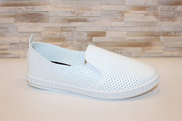 Сліпони жіночі білі з перфорацією Т1244