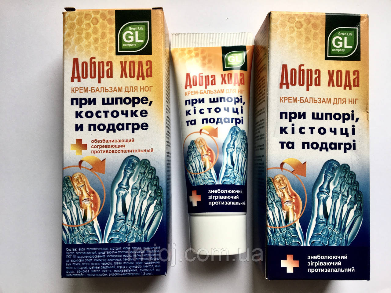 Добра хода бальзам для ніг Грін Лайф, фото 1
