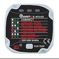 MUSTOOL MT01ERТ тестовая вилка RCD тестер утечки фазы , заземления качества сети 220в . LED индикация