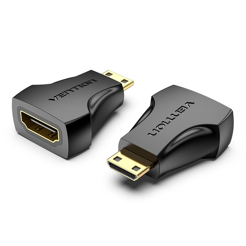 Адаптер HDMI-miniHDMI Vention 4K 30Hz 3D Visual Effects Upgraded gold-plated Black (AISBO)