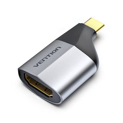 Адаптер Type-C-HDMI v.2.0 Vention 4K 60Hz gold-plated Black (TCAH0), фото 1