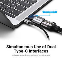 Адаптер Type-C-HDMI v.2.0 Vention 4K 60Hz gold-plated Black (TCAH0), фото 3