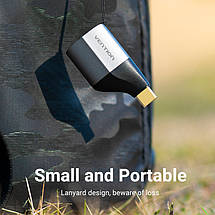 Адаптер Type-C-HDMI v.2.0 Vention 4K 60Hz gold-plated Black (TCAH0), фото 4