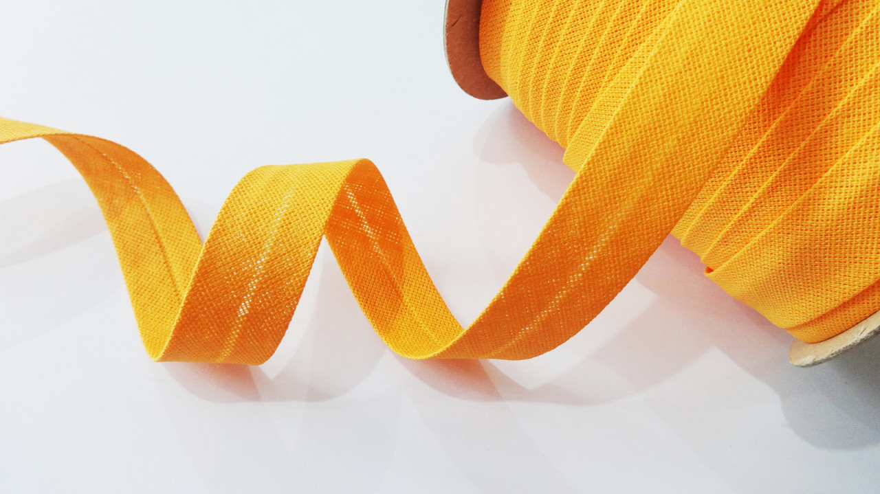 Косая бейка 100% хлопок Польша 18 мм оранжевая (5) (ID#1257194813 ...